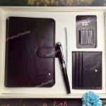 MontBlanc Replicas Pen and Black Leather Notebook set - Buy Replica